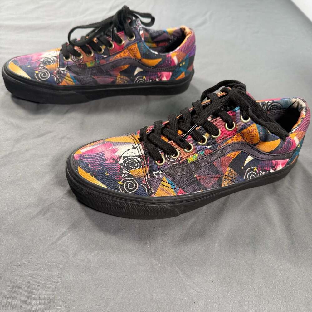 Vans Old Skool Abstract Print Sneakers Men's 7.0 Women's 8.5 - Picture 2 of 7